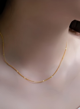 银河素链闪片链项链锁骨链