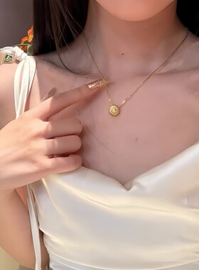 圆豆雏菊项链女轻奢小众