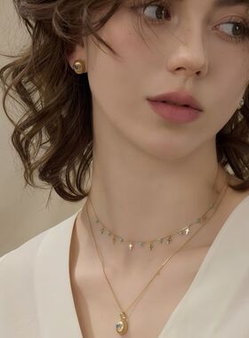 无注册商标豆豆同款秘密花园项链