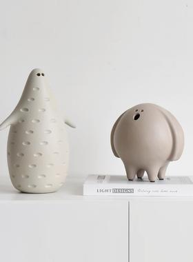 现代简约高级感客厅家居软装饰品儿童房创意卡通动物装饰艺术摆件