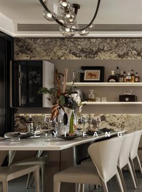 一匚 样板间样品屋展示中心水吧台酒柜酒具摆件 雪茄盒装饰画 画