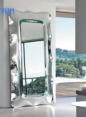 现代简约全身镜落地镜创意不锈钢Dorian试衣镜壁挂墙面装饰艺术品