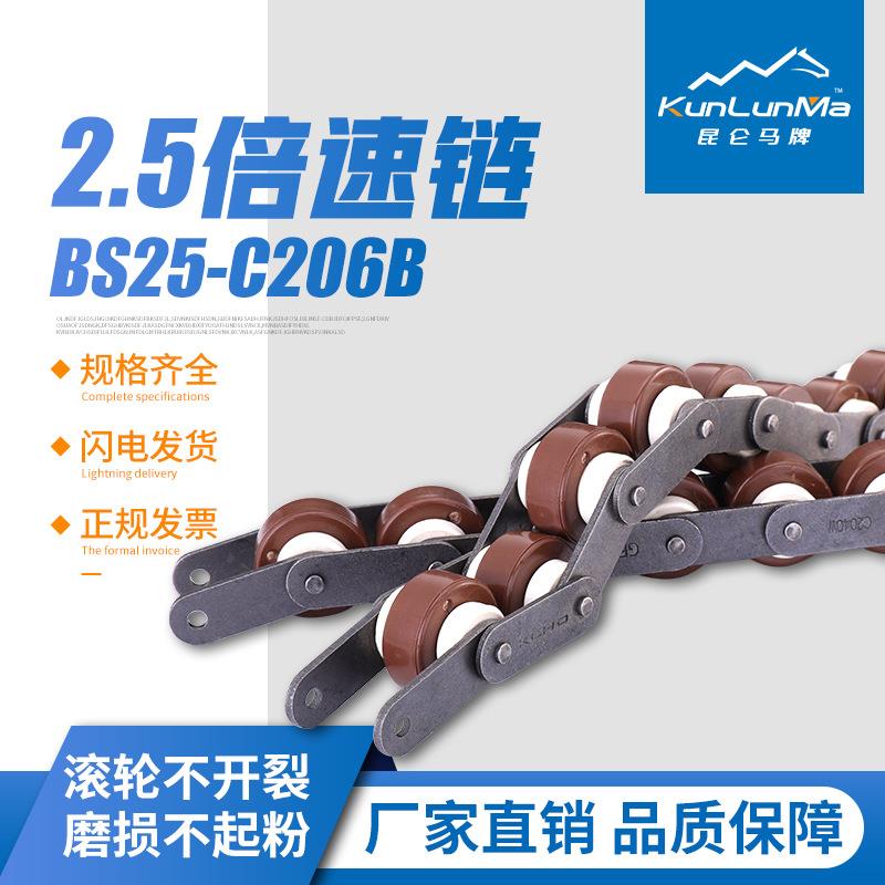 2.5倍速链BS25-C206B 载具上下回流输送线 节距19.05 PA6倍速链条 - 图0