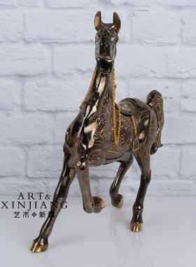 铜马摆件纯黄铜家居装饰客厅摆设桌面工艺品马到成功巴基斯坦铜器