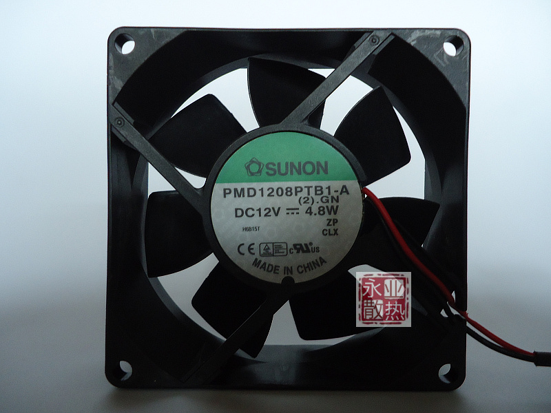 SUNON建准 PMD1208PTB1-A 8CM 8025 12V 5.2W 0.35A 双滚珠风扇 - 图0