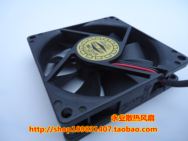 原装DC FAN D80BM-12C 12V 0.14A 8CM 8020 2线 滚珠 散热 风扇 - 图1