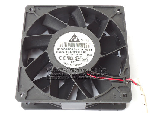 台达 PFB1224UHE 12038 24V 2.40A 12CM ABB 45kw变频器 暴力风扇 - 图0