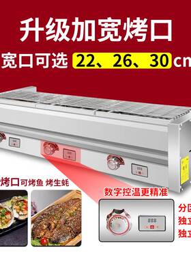 无烟烧烤炉商用液化气煤气烤面筋生蚝黑金刚燃气烧烤炉子户外摆摊