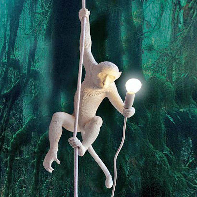 欧创意工业风麻绳动物猴子灯客厅餐厅卧室服装店吊灯台灯壁灯,淘宝优惠券,粉丝福利购,淘宝优惠卷