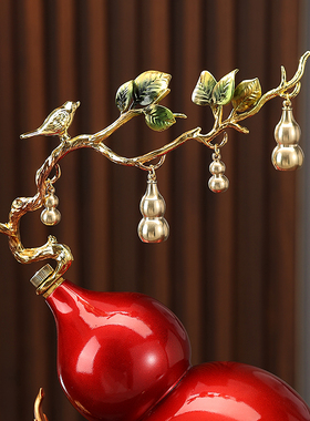 新中式五福临门葫芦摆件客厅电视柜酒柜装饰品办公室乔迁新居礼品