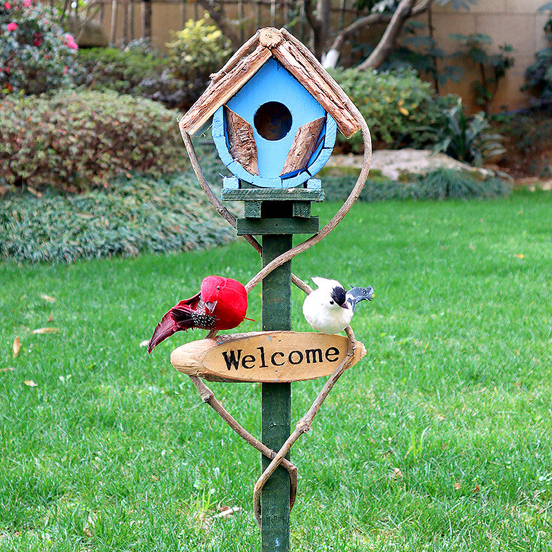 优选户外室外鸟窝别墅花园庭院布置装饰品院子造景景观园艺摆件插 - 图0