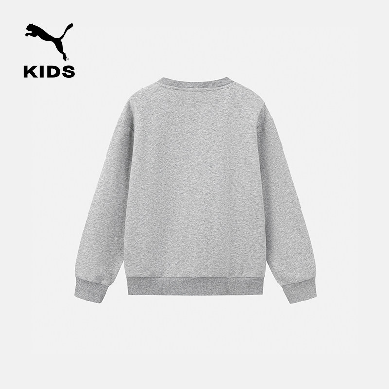 PUMA彪马童装薄绒卫衣秋冬新款长袖内搭中大童圆领保暖男女运动衫,淘宝优惠券,粉丝福利购,淘宝优惠卷