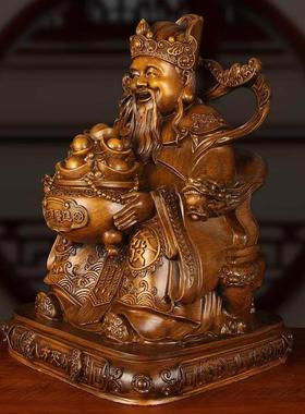 八方来财财神爷摆件文财神家用供奉神像客厅大号店铺乔迁开业礼品