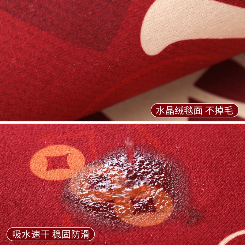 Household non-slip simple dirty-resistant no-wash festive stepping mat