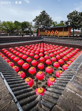 2026元旦亚克力塑料红灯笼景区街道吊挂装饰节日活动布置亮化工程