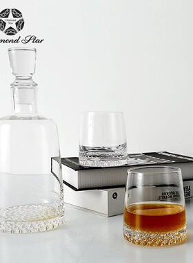 透明水晶威士忌酒壶酒杯套装现代餐厅酒柜软装饰品摆件酒杯