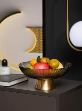 创意轻奢现代简约家用客厅茶几前台摆件玻璃水果盘零食糖果干果盘