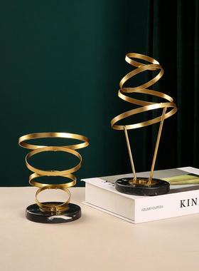 现代抽象艺术摆件高级感家居酒柜装饰品客厅电视柜轻奢高档摆设