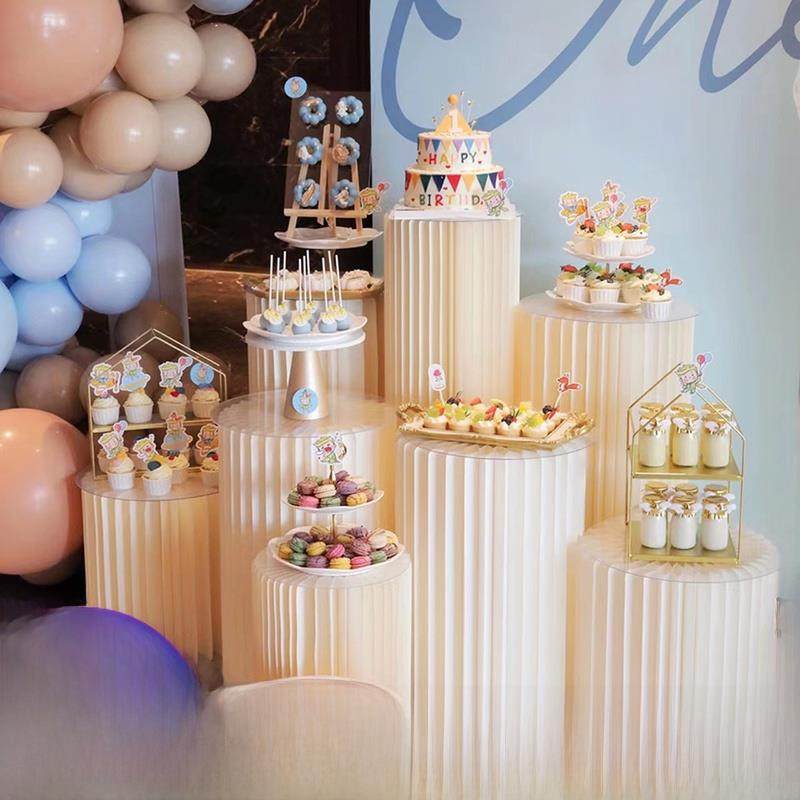 新型折叠纸圆柱甜点桌婚礼罗马柱道路指南欢迎区生日派对窗口装饰,淘宝优惠券,粉丝福利购,淘宝优惠卷