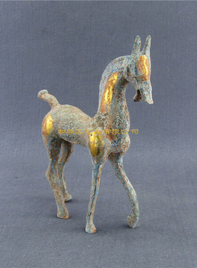 优选鎏金汉代马仿古青铜器工艺品摆件古玩收藏送朋友礼品放博古架