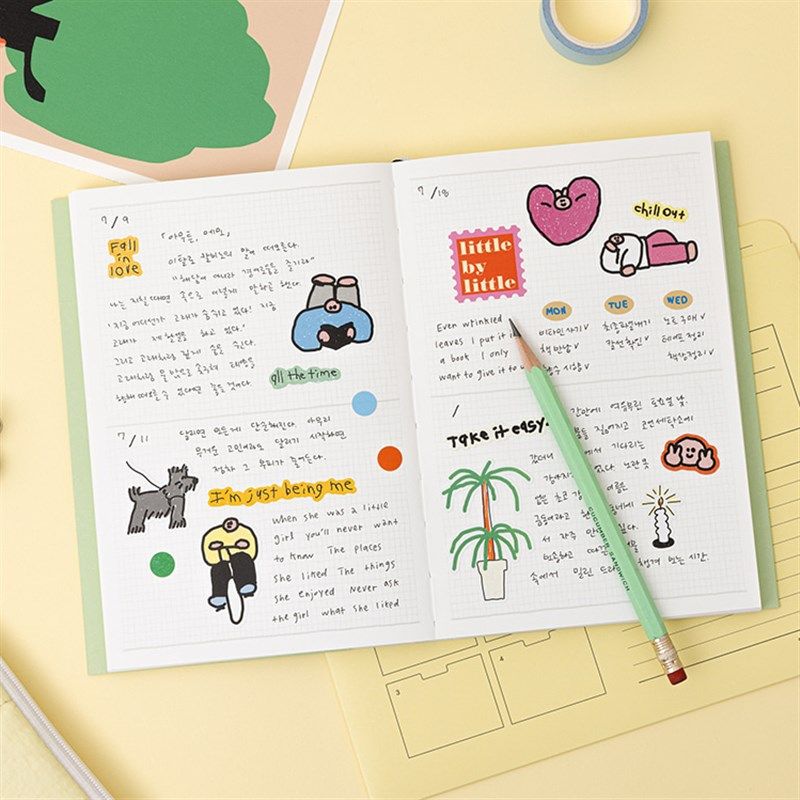 优选韩国livework手绘风365网格涂鸦万年型手账计划日程本工作记,淘宝优惠券,粉丝福利购,淘宝优惠卷