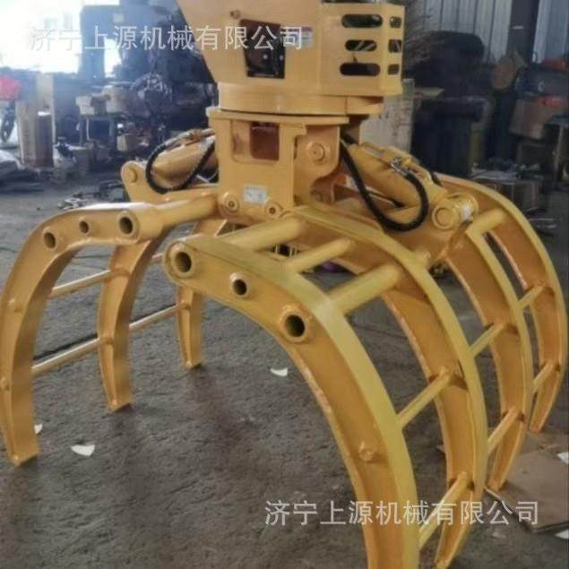 挖掘机属具抱抓多功能液压草捆夹工地废铁石头旋转挖机抓木器,淘宝优惠券,粉丝福利购,淘宝优惠卷
