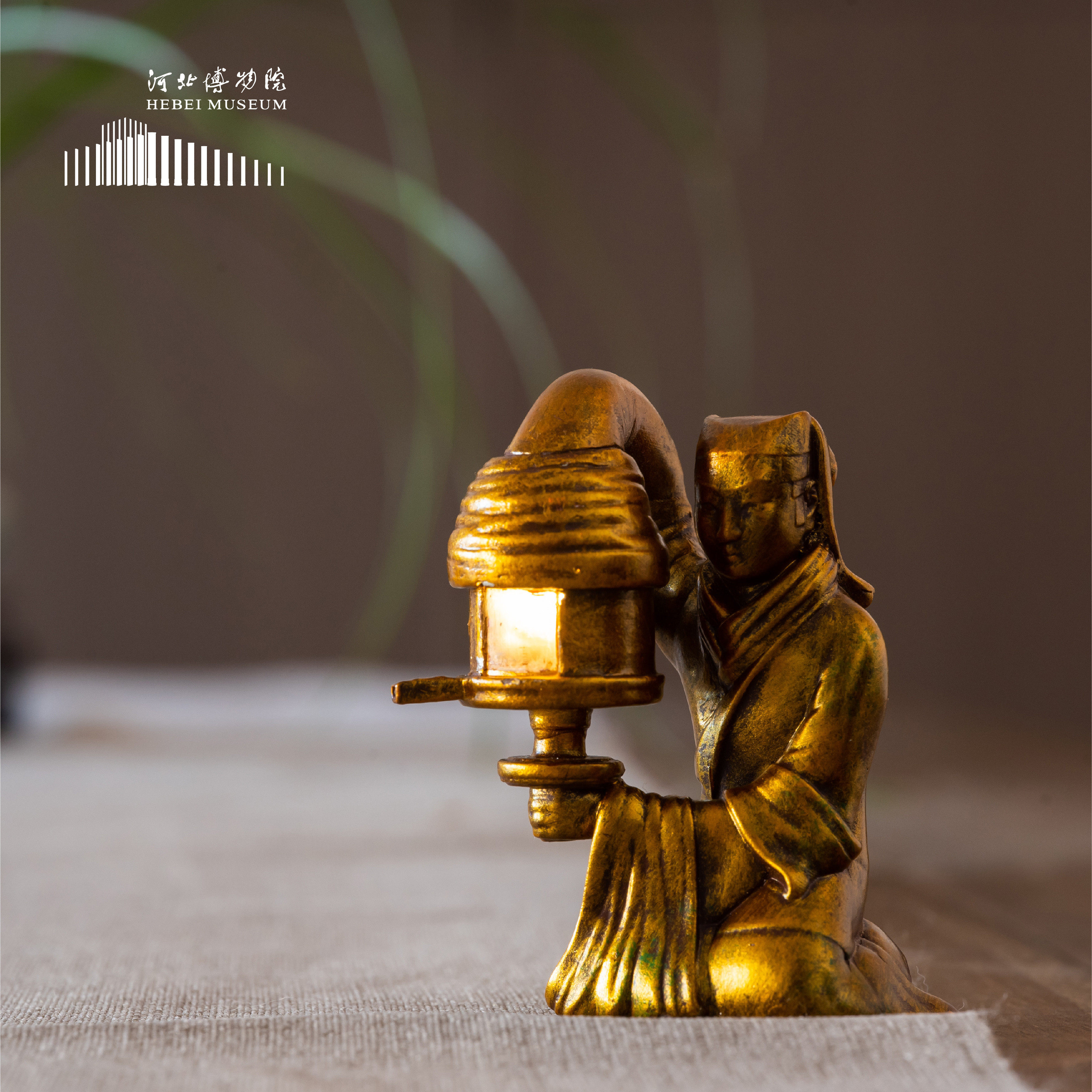 河北博物院长信宫灯文创冰箱贴磁吸发光版立体树脂历史文物冰箱贴