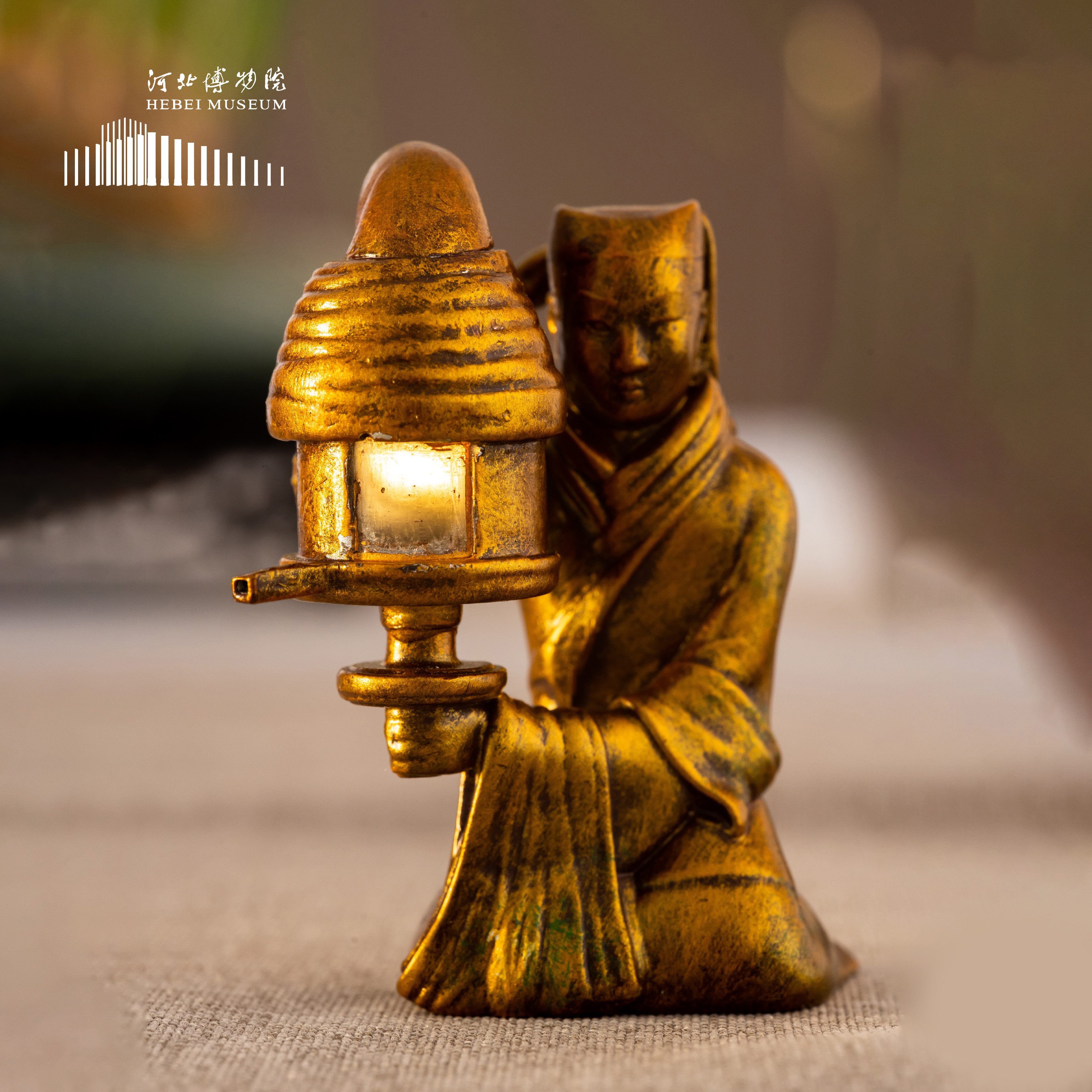 河北博物院长信宫灯文创冰箱贴磁吸发光版立体树脂历史文物冰箱贴