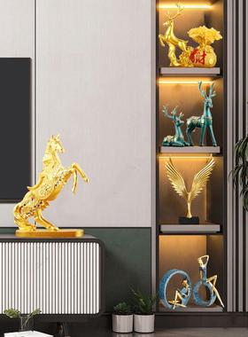 家居客厅电视酒柜红酒架装饰品小摆件办公室桌面玄关招财高档轻奢