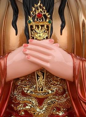 城隍爷神像树脂彩绘城隍庙守护城池居家客厅工艺桌面家用佛像摆件