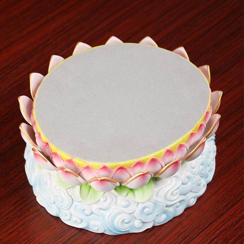 陶瓷云莲莲花底座观音菩萨佛像供座台增高底座神像加高供佛莲花座,淘宝优惠券,粉丝福利购,淘宝优惠卷