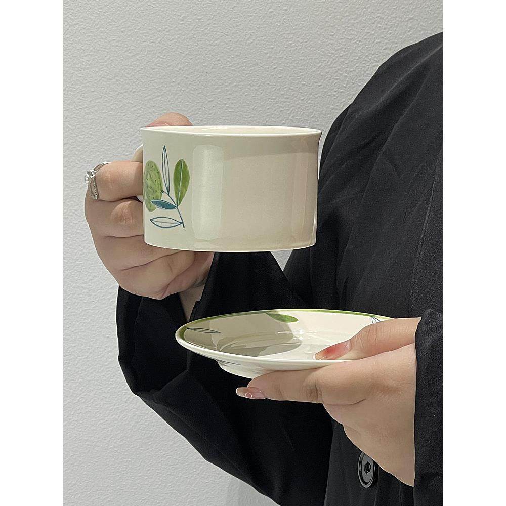 芬兰中世纪咖啡杯和茶碟石榴水果小新鲜绿咖啡杯风格下午茶杯套装,淘宝优惠券,粉丝福利购,淘宝优惠卷