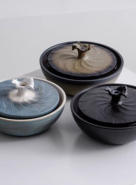 现代简约陶瓷流水摆件oUSB循环水宠物猫饮水器送对象同事生日礼物