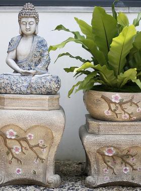 创意摆件中式禅意佛像庭院装饰户外花园阳台布置客厅艺术玄关摆设
