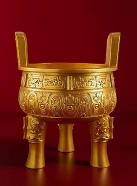 威弗列德铜工艺品饰品大型落地开业礼品大克鼎彷古青铜器客厅摆件