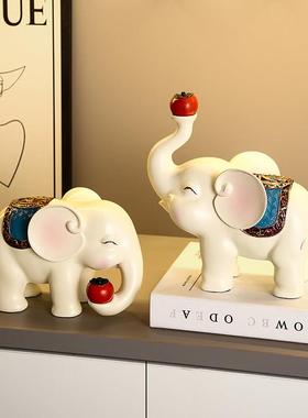 招财大象树脂桌面摆件家居客厅玄关酒柜电视柜装饰品乔迁新居礼物