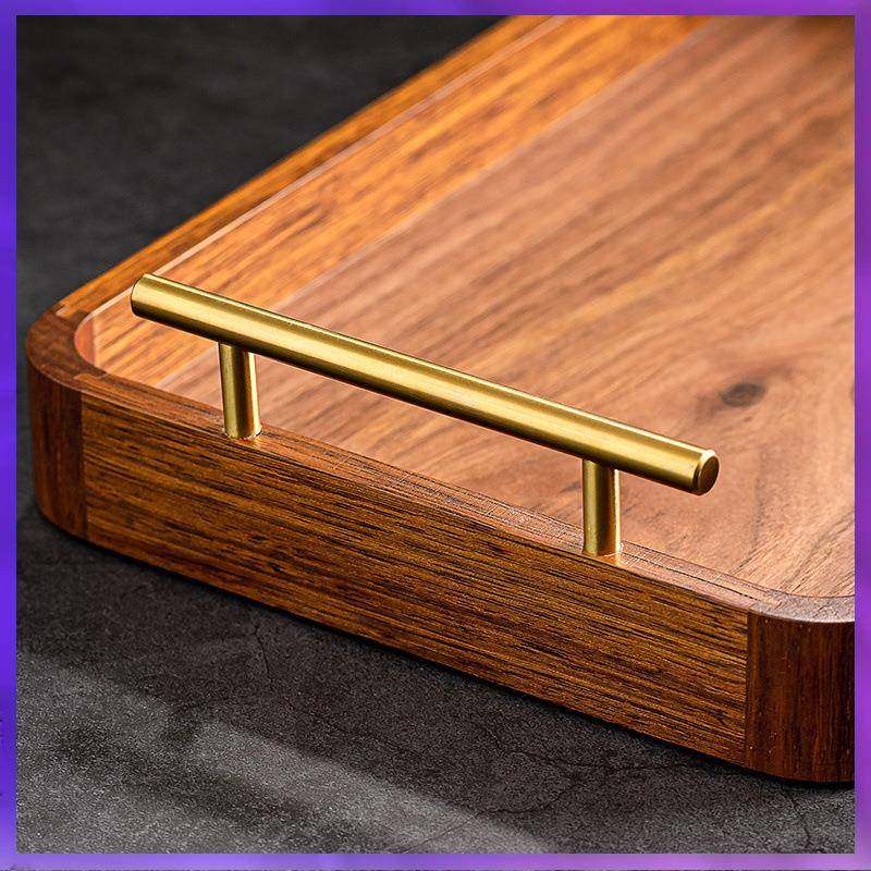 WG6Q木质托盘长方形家用茶杯实木点心盘早餐茶盘水杯子黑胡桃,淘宝优惠券,粉丝福利购,淘宝优惠卷