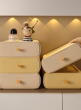 贝汉美奶油风入户玄关收纳盒摆件客厅家居装饰抽屉钥匙口罩置物架