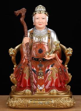 铜彩土地公土地婆神像家用供奉摆件福德正神土地爷爷奶奶一对树脂