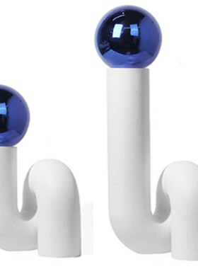 轻奢几何扭曲黑色立m体陶瓷花瓶摆件艺术样板间桌面茶几摆件装饰