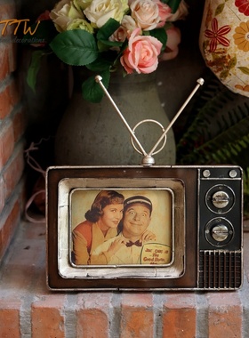 复古系列陈列软装摆件收音I机电视装饰摆件铁艺