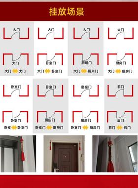 纯黄铜五帝钱挂件开口铜葫芦朱砂门对门铜钱六帝钱吉祥物黄绳挂饰