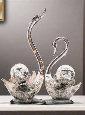 优选现代简约创意轻奢天鹅摆件酒柜电视柜客厅办公室装饰乔迁新婚