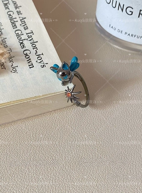 auQDE小可比斯情侣对戒魔卡少女樱百变小樱可鲁贝洛斯动漫戒指新