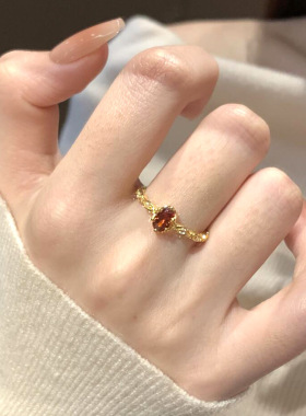 石榴红锆石小众轻奢显白