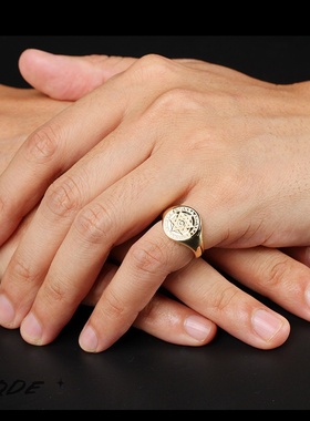 荷鲁斯上帝之眼戒指女男共济会