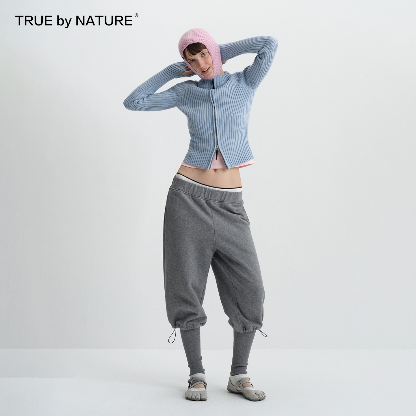 TRUE by NATURE 设计款分体式可拆卸束脚羊腿裤抽绳宽松休闲卫裤 - 图1