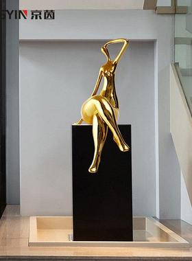 艺术抽象工艺品样板间售楼处美容院女人雕塑人像软装摆件装饰品