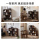 Gujia Home solid wood bookcase storage cabinet integrated wall bookshelf storage rack living room household floor-standing simple low cabinet