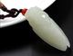 Hotan jade cicada pendant blockbuster jade pendant mutton fat jade white jade cicada seed pendant cicada jade pendant sweater chain